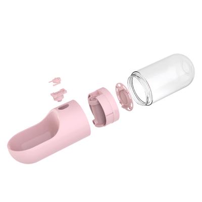 Cina Portable Automatic Personalized Dog Travel Automatic Water Bottles Pink Pet Bowl Outdoor in vendita