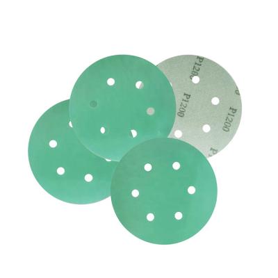 China High Grinding Efficiency / Durable Abrasive Tools PET Film 150mm 6 Holes Abrasive Tools Sanding Disc For Polishing for sale