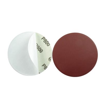 China Polishing inch 125mm in metal/wooden/furniture/putty etc. 5 0 Hole Garnet PSA Sandpaper Self Adhesive Sanding Discs for sale