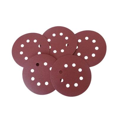 China Polishing Durable Using Low Price Good Quality Hot Selling 8holes 125mm Aluminum Oxide Sanding Disc for sale