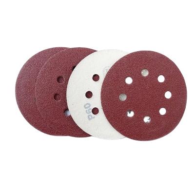 China Various Good Quality 125mm 8holes Grit 40-2000 Sand Disc Sanding Paper 125mm 8holes for sale