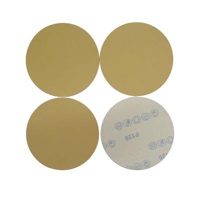 China 2021 New Promotion Hot Selling Polishing Wood No Hole Gold Discs Sanding 125mm Sanding Disc for sale