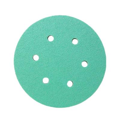 China Green Sand Paper High Performance P40~P2000 Grit Abrasive Sanding Disc for Grinding Wood, Metal for sale