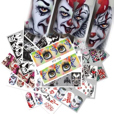 China Nail 2021 High Quality Hot Sale Eco-friendly Amazon 25pcs Halloween Art Decorations Skull Element Nail Art Sticker for sale