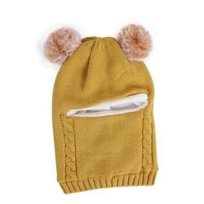 China 2022 Happy New Year Kids Gift Baby Hat And Scarf Set Eco-friendly With Kids Warm Ball Winter Hat And Scarf Set for sale