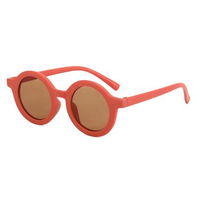 China 2021 Hot Selling Children's Round Colorful Sunglasses UV400 Glass Frame Amazon Fashion Sunglasses Retro for sale