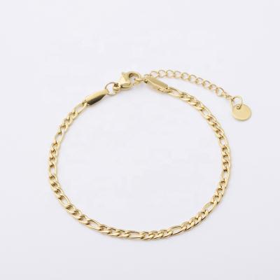 China Hiphop New Arrive Stainless Steel Gold Plated Bracelet Anklets For Women Jewelry Cuban Link Gold Anklet Chain for sale