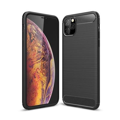 China Personalized Retro Case Top Supplier Carbon Fiber Phone Case Genuine Leather Phone Case For iPhone 11 for sale