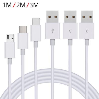 China 2.4A Fast Charging 2.4A PVC Phone Cable Fast Charging Smart Charger Cable For Type C Usb Cable for sale