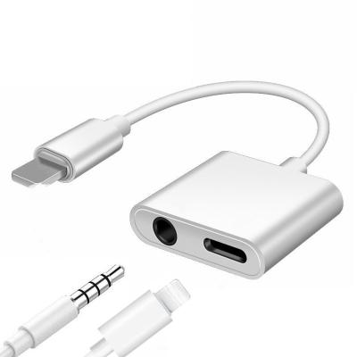 China Headphone 3.5mm audio AUX. Lightn Earphone Flex 2 In 1 Dual Adapter Lighting Converter Charger Splitter For iPhone iPad Apple Jack for sale