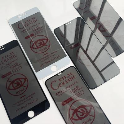 China Factory Factory Cell Phone Privacy Screen Protector Anti Privacy Spy Ceramic Screen Protector For iPhone 12 for sale