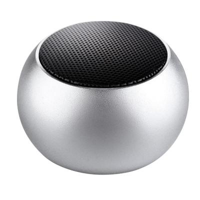 China Newcomers M-3 Colorful 3D Wireless Speakers Plating Round Steel Blue Tooth Mini Portable Outdoor Speaker for sale