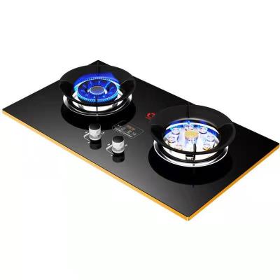 China Hotel Auto Ignition Set CKD SKD Two Burner Gas Cooker Honeycomb Gas Stove Stainless Steel 2 Burner Cooktops for sale