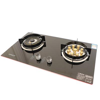 China Hotel Tengao Metal Edging Table Top Knob Natural Gas / Double Burner Gas Stove for sale