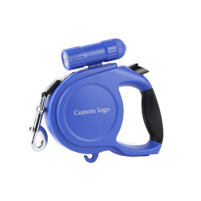 China New Arrival Cheap Pet Accessory 5M Wholesale Bestselling Dog Automatic Retractable Leash Viable With LED Torch for sale