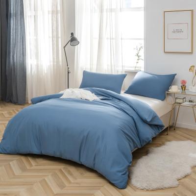 China Simple Luxury Super Soft Plain Dyed Duvet Cover Set for sale