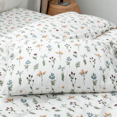 China MOHAP Disposable 100% Cotton Bedroom Comforter Set Flower Printing Duvet Cover Set for sale