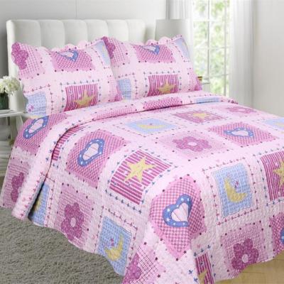 China MOHAP Hot Sale Prince Child Girl Pink Printed Microfiber Home Comforter Bedspread for sale