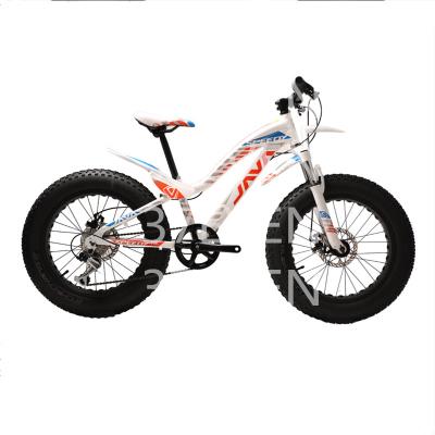 China JAVA SPEEDY-CB Aluminum Alloy Fat Children's Bike 7 Speed ​​Disc Brake Snow Tire Carbon Fiber Frame Snow Bike JAVA SPEEDY-CB 20 Inch Kids MTB for sale