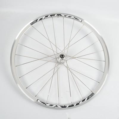 China Silver 700C ALLOY Road Bicycle Disc Brake Wheel Set Road Bike Wheel Set Retro for sale