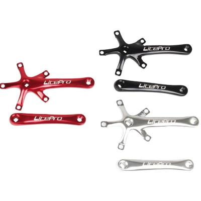 China Ultralight BMX Folding Bike Crankset Crankset 170MM Square Hole CNC Crankset Aluminum Alloy BMX Bicycle Crank Arm 130BCD LP DIY Sprocket for sale