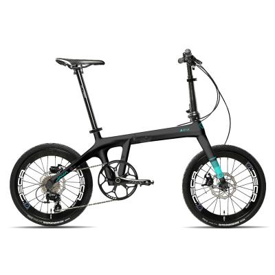 China ARIA CB 18S Carbon Fiber Java Folding Bicycle 20 Inch 406 Hydraulic Foldable Bike 18 Speed ​​Disc Brake Adult Men Cycling for sale