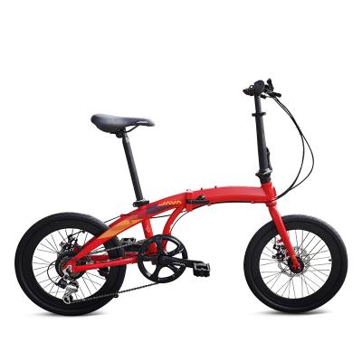 China Street JAVA ZELO Folding Bicycle Folding Bike Aluminum Alloy 20 Inch Disc Brake 7 Speed ​​Commuter Ultralight Portable Urban Cycling for sale