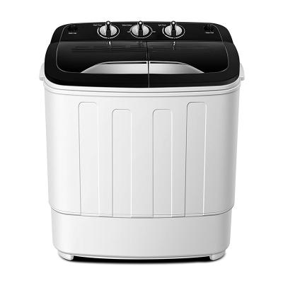 China Hotel Portable Washing Machine with Drainage Pump Compact Twin Tub Seal Machine with 7.9lbs Wash and 4.4lbs Spin for sale