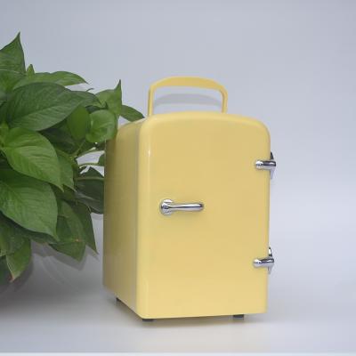 China 4L COMPRESSOR Mini Home Hotel Minibar Beauty Car Small Fridge Cosmetic Food Cooler Fridge Skin Care Fridge For Travel for sale