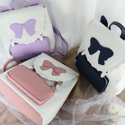 China Other Wholesale Fashion Satchel Medium Backpack Kids School Backpack Custom Bow Bag With Handle for sale