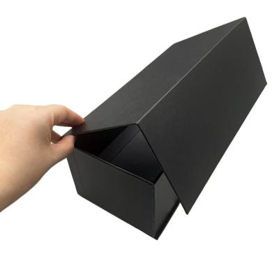 China Recyclable Custom Rigid Magnetic Luxury Packaging Folding Gift Box Logo Black Magnetic Flip Top Paper For Electronic Product Packaging for sale