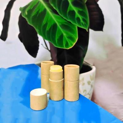 China Lift Up Paper Tube Container Recyclable Biodegradable Kraft Paper Tubes Cylinder Packaging Lip Balm Round Lip Balm Paper Tube Air Freshener for sale