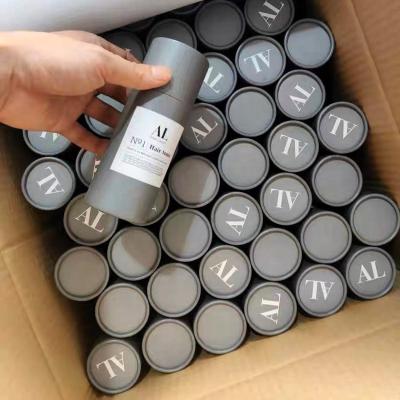 China New Style Recyclable Black Round Perfume Cylinder Gift Box Cardboard Craft Paper Tube Cylinder Box Packaging For Clothing Underwear for sale