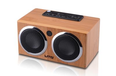 China Bamboo loud Mini most powerful portable speakers Support USB SD card  for mobiles, MP3 for sale