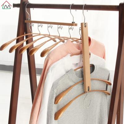 China LM4903 Multifunctional Multifunctional Solid Wooden And PVC Coated Non-slip Metal Coat Hangers for sale