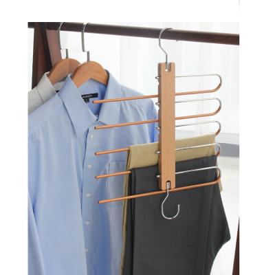 China Modern Multifunctional High Quality Magic Multi Layer Space Saver Plastic Hanger For Pants for sale