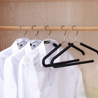 China Movable 5 Layers Foam Metal Clothes Popular Foam Hangers Coated Padded Metal Pants Hangers for sale