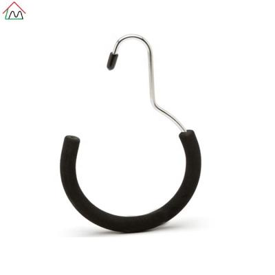 China LM1023B High Quality Space Saving EVA Foam Metal Belt Hanger Wardrobe/Scarf Hanger for sale