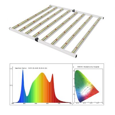 China Seed Starting 640W 800W Folding Greenhouse Plant Grow Lights Dimmable 8 Bar 720 Watt Indoor LED Grow Light for sale