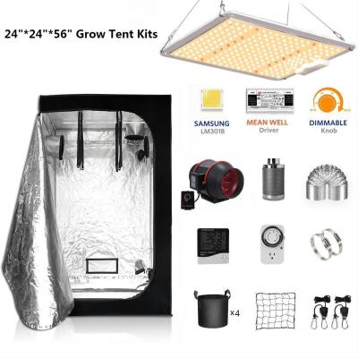 China Manufacturer Horticultural Greenhouse Garden Growbox Easily Assembled Plant Grow Tent With Grow Light Weight for sale