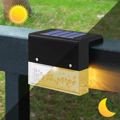 China Home Outdoor Garden Staircase RGB Landscape Warm Light Solar Garden Use IP55 LED Wall Lamp for sale