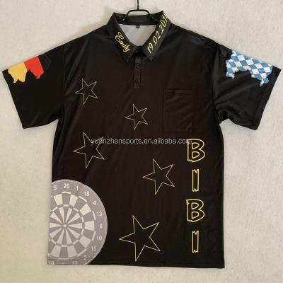 China As Your Artwork Custom Design High Quality Sublimation Print 3 Buttons Darts Shirt for sale