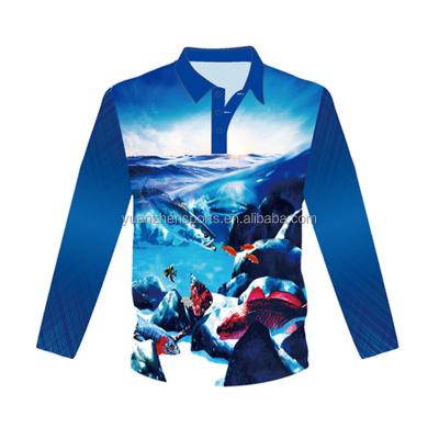 China As your custom artwork men's long sleeve fishing shirt with pocket for sale