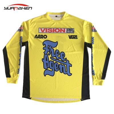 China Anti-UV Outdoor Long Sleeve Club Windproof Motorcycles Wear Custom Sublimation Packing Team Motorcycles Shirt for sale