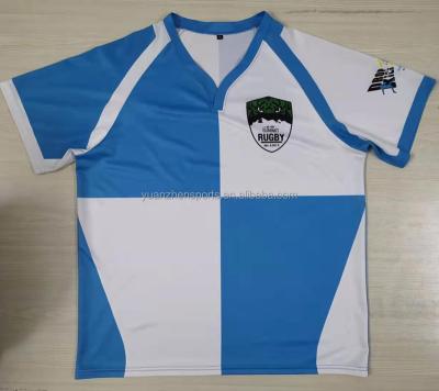 China Antibacterial Wholesale Team Training Custom Size And Pattern Blank Rugby Jersey for sale