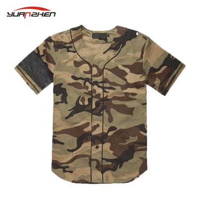 China 100% Custom Sublimated Quick Dry Polyester Antibacterial Logo Design Baseball Shirt for sale