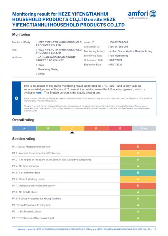 BSCI - Qingdao Oradar Crafts Co., Ltd.