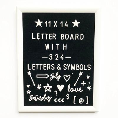 China Changeable Letter INSTRUCTION Board With White Wood Frame , Black Felt Message Sign for sale