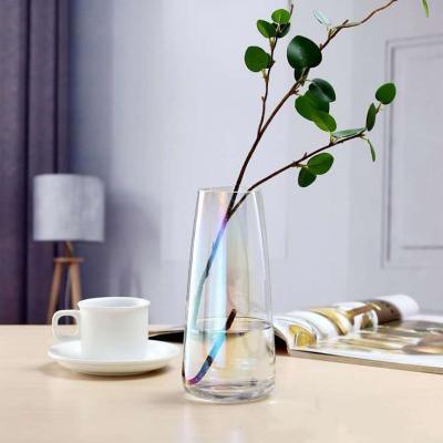 China Art Design High End Home Decoration Vase Flower Stand Tabletop Glass Vase In Stock for sale