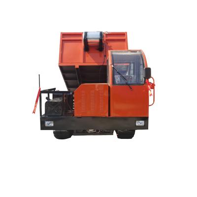 China Dumpers Tracks Miniature Hydraulic Trailer Mini Electric Truck Crawler 8 Ton Crawler Dumper With Grapple For Garden 4 - 6L for sale